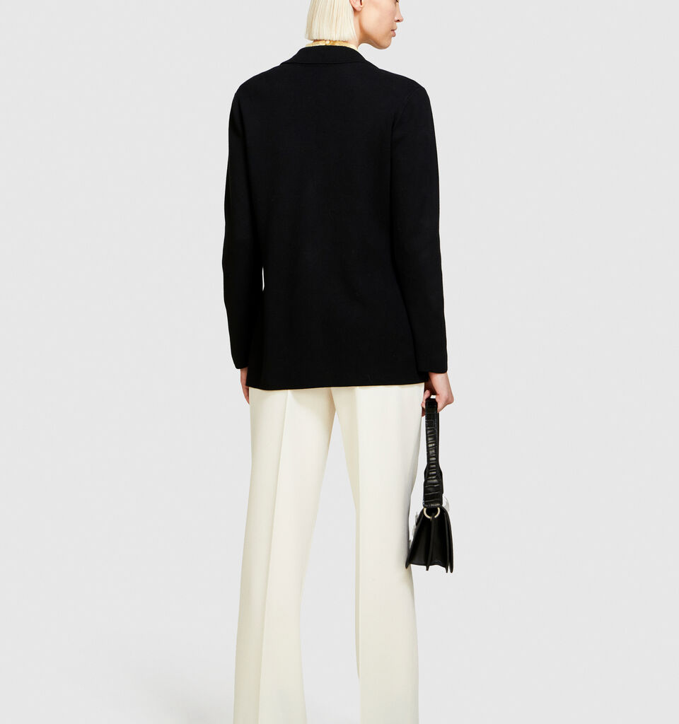 Knit blazer - women's blazers - Black | Sisley image number 3